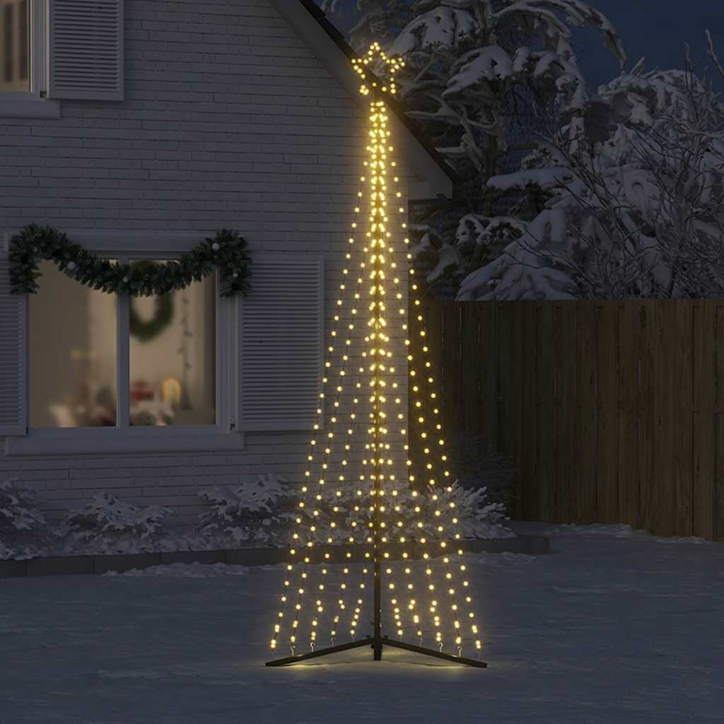 vidaXL LED Kalėdų eglutė 495 LEDs Šilta Balta 300,5 cm