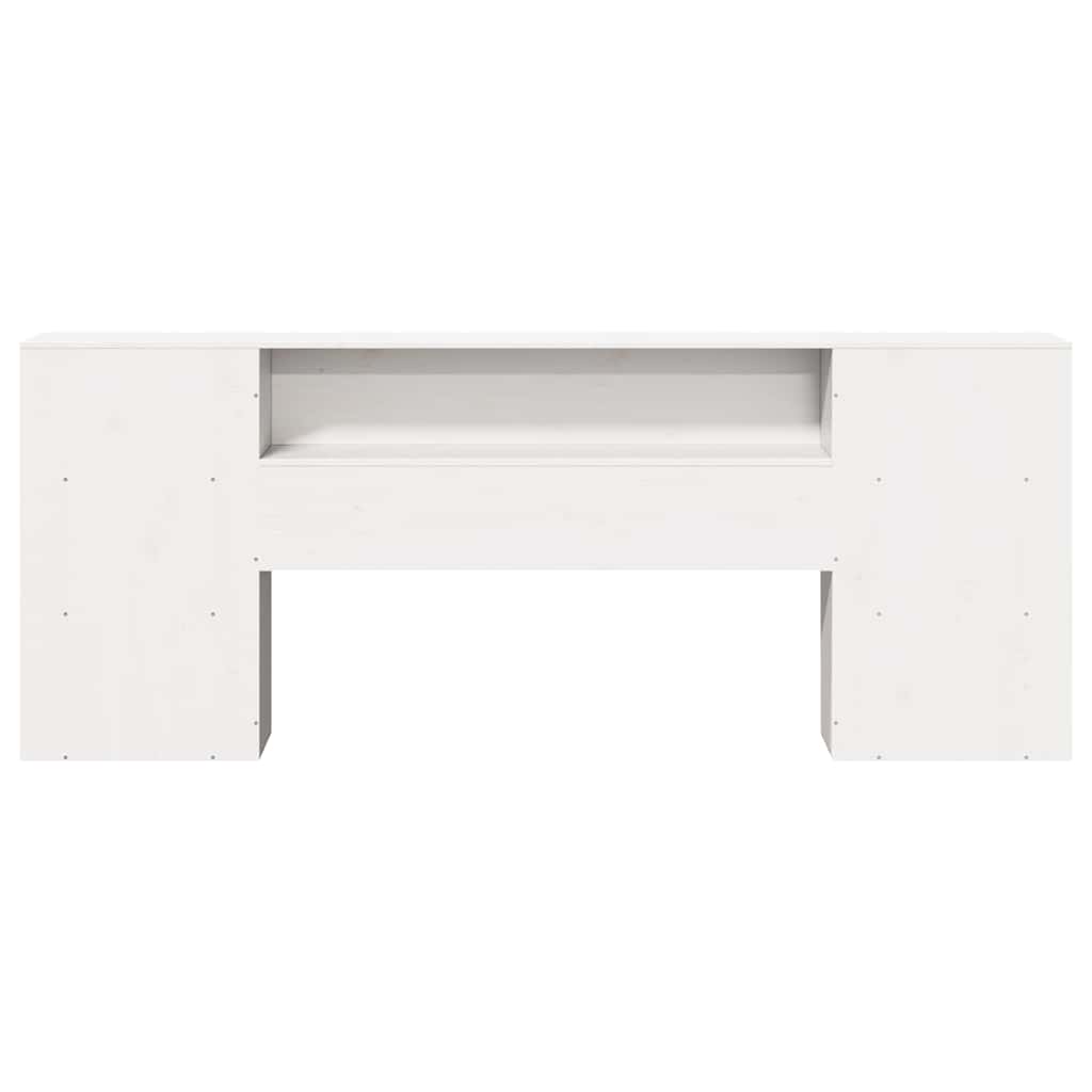 Galvūgalis su daiktų laikymo vieta, baltas, 200cm, pušis