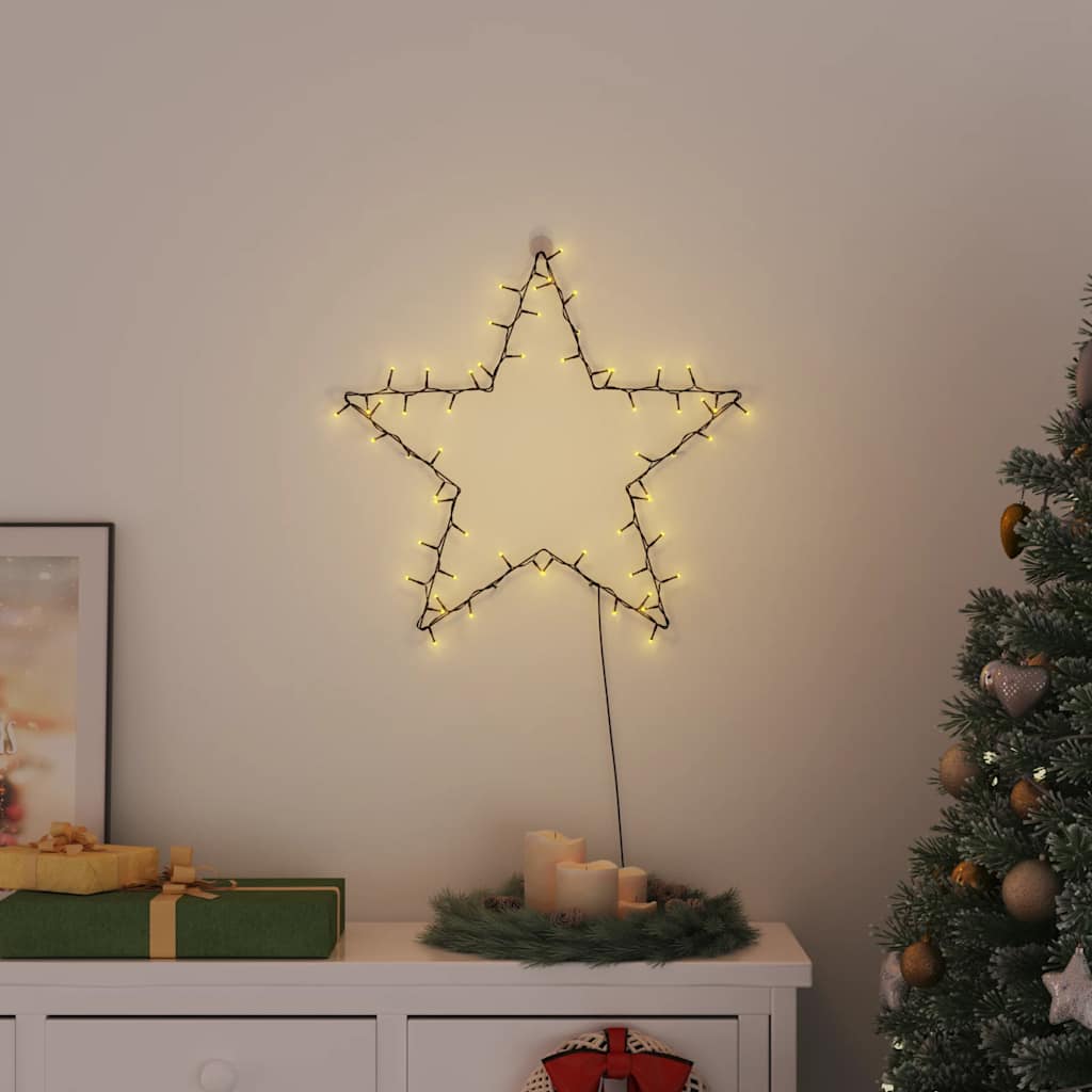 vidaXL Kalėdiniai žibintai Star Silhouette 80 LED šiltai balta