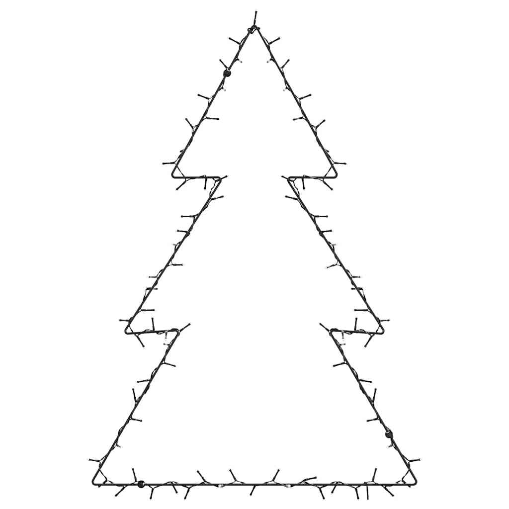 vidaXL Kalėdiniai žibintai Kalėdų eglutės siluetas 115LED šiltai balta