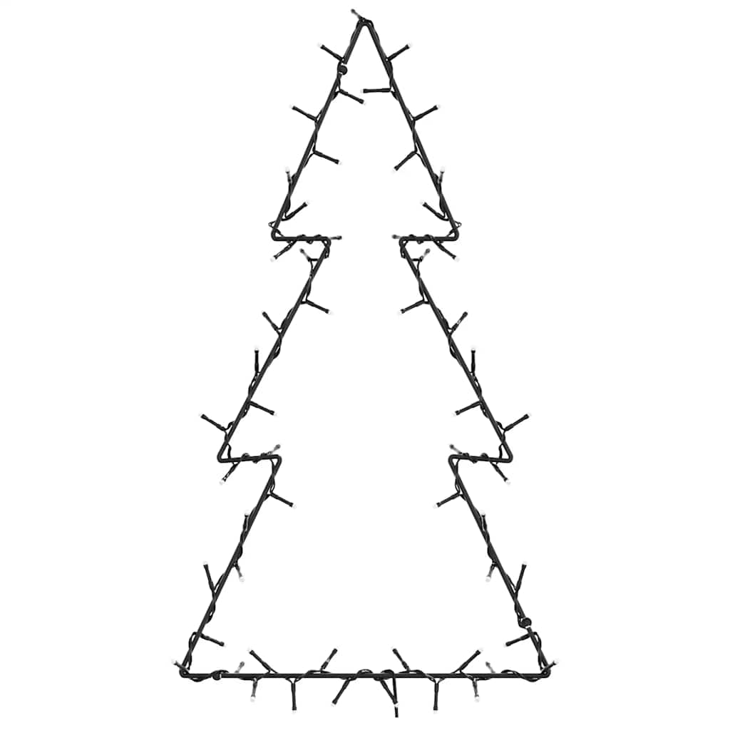 vidaXL Kalėdiniai žibintai Kalėdų eglutės siluetas 80 LED šiltai balta