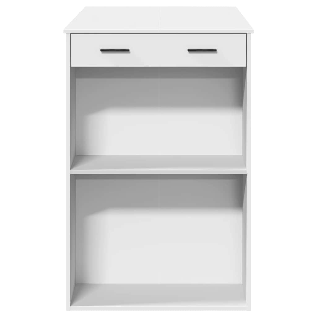 Baro stalas, baltos spalvos, 102x70x103,5cm, apdirbta mediena