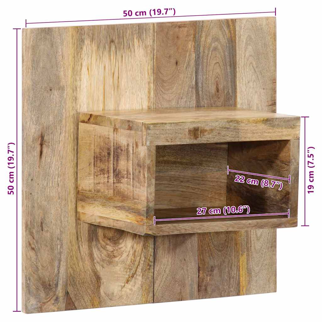 Naktinė spintelė, 50x27x50 cm, mango medienos masyvas