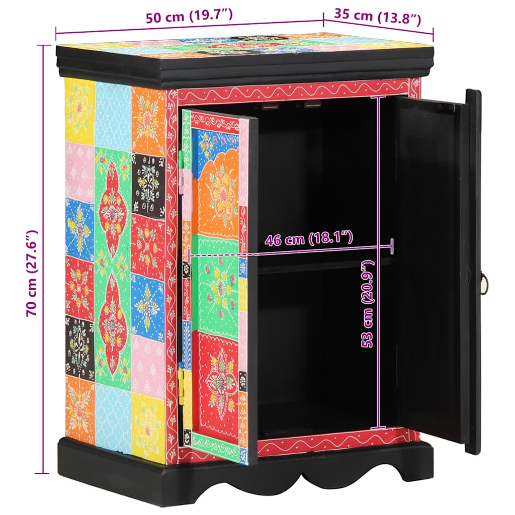 Konsolinis stalas su saugykla Įvairiaspalvis 50 x 30 x 75 cm
