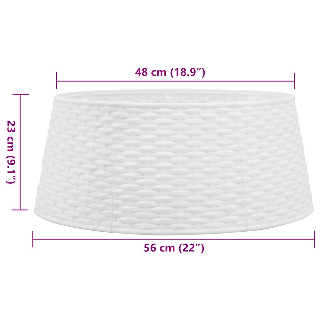 Kalėdų eglutės sijonas Baltas Ø56x23 cm Plastikas