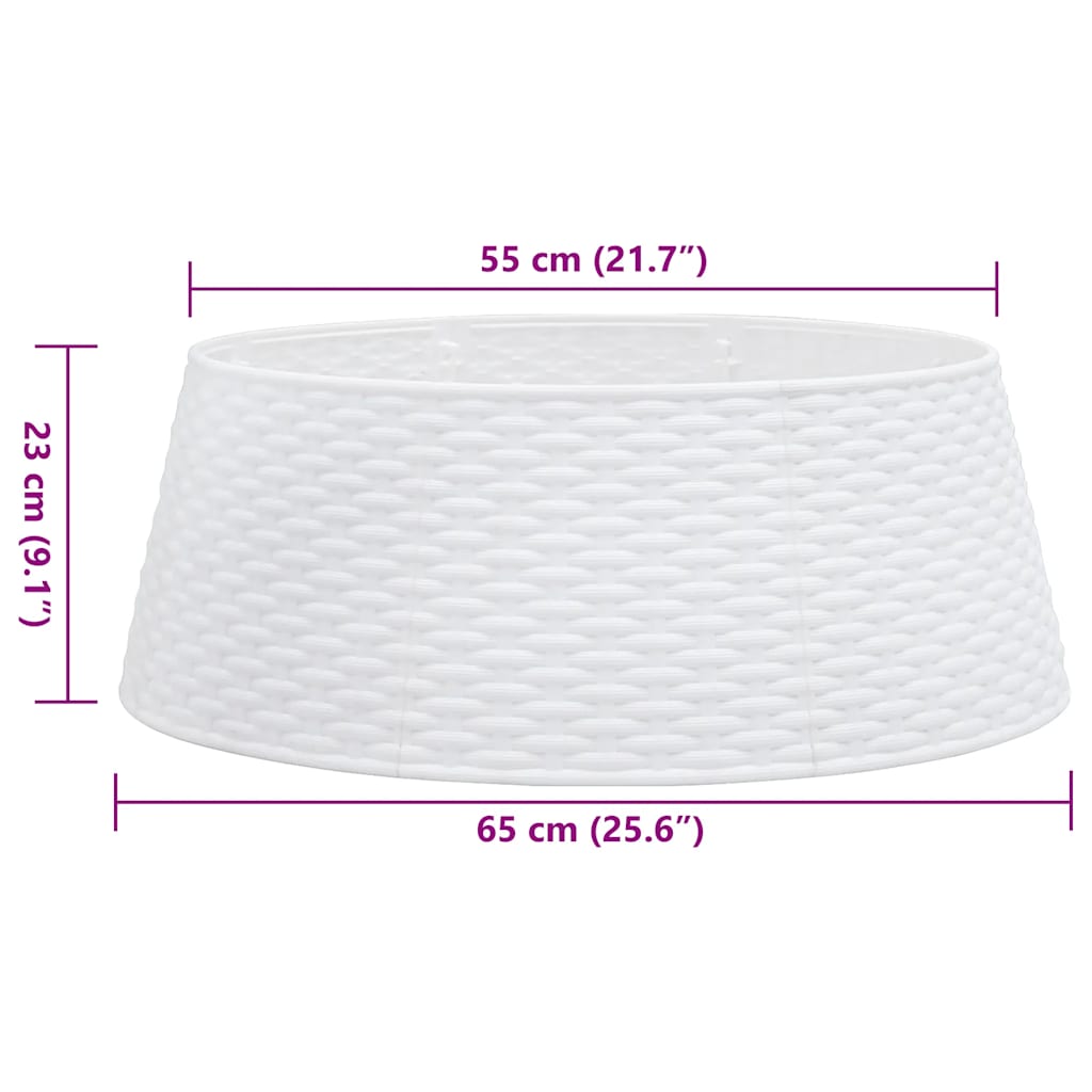 Kalėdų eglutės sijonas Baltas Ø65x23 cm Plastikas