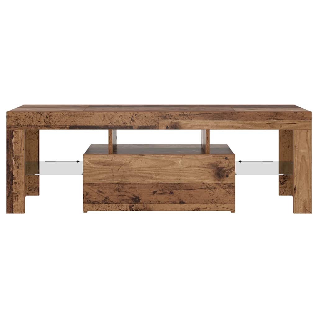 Televizoriaus spintelė su LED, medienos, 120x36,5x40cm, mediena