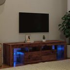 Televizoriaus spintelė su LED, medienos, 140x36,5x40cm, mediena