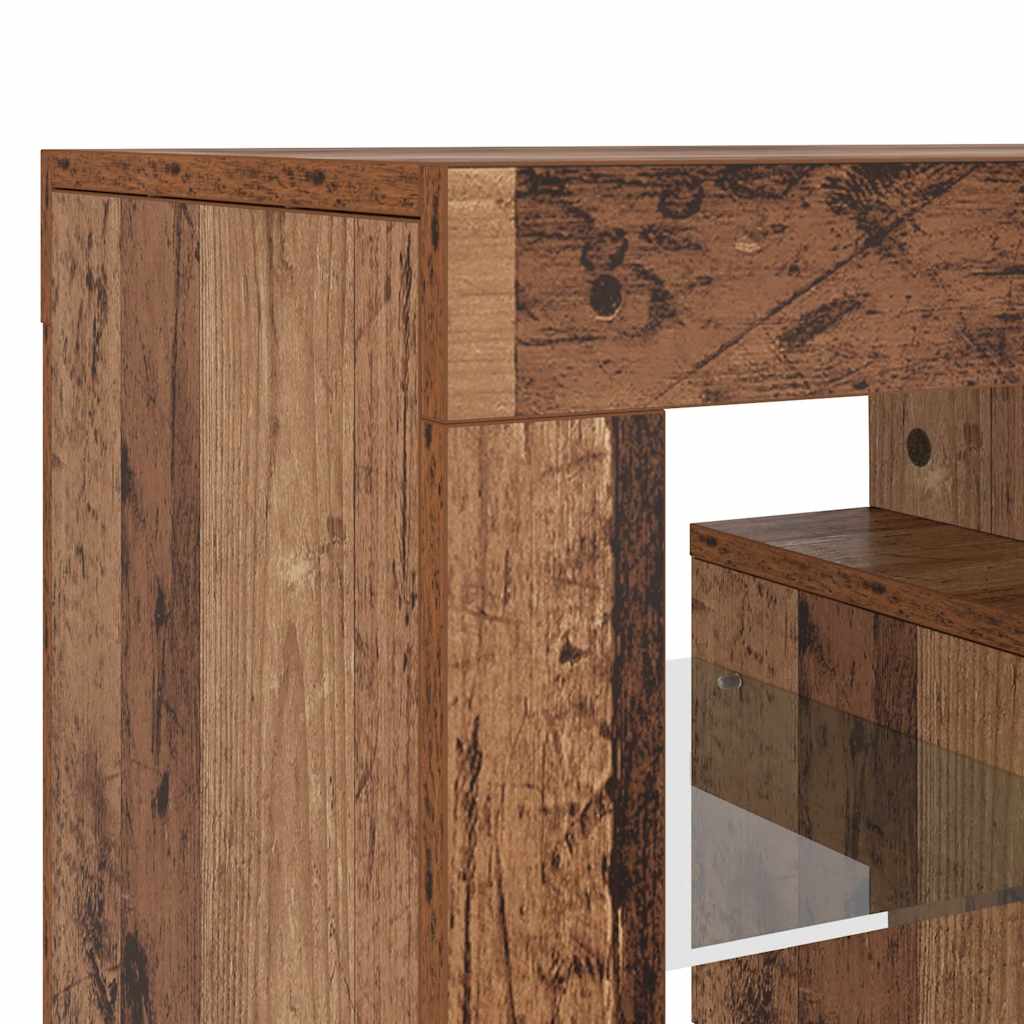 Televizoriaus spintelė su LED, medienos, 140x36,5x40cm, mediena