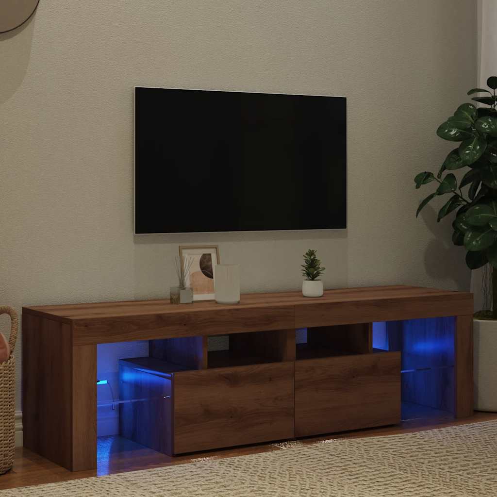 Televizoriaus spintelė su LED, artisano, 140x36,5x40cm, mediena