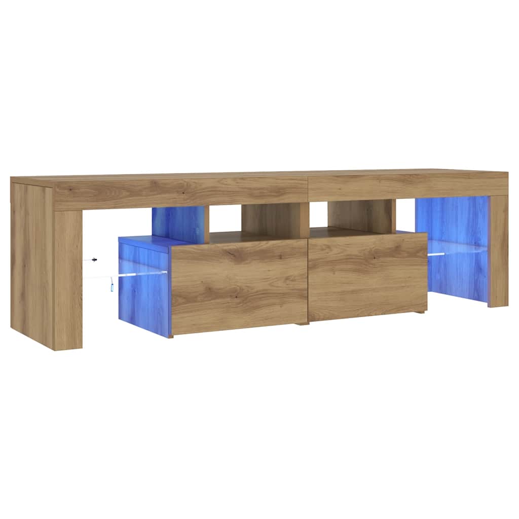 Televizoriaus spintelė su LED, artisano, 140x36,5x40cm, mediena