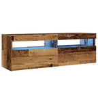 Televizoriaus spintelė su LED, medienos, 120x35x40cm, mediena