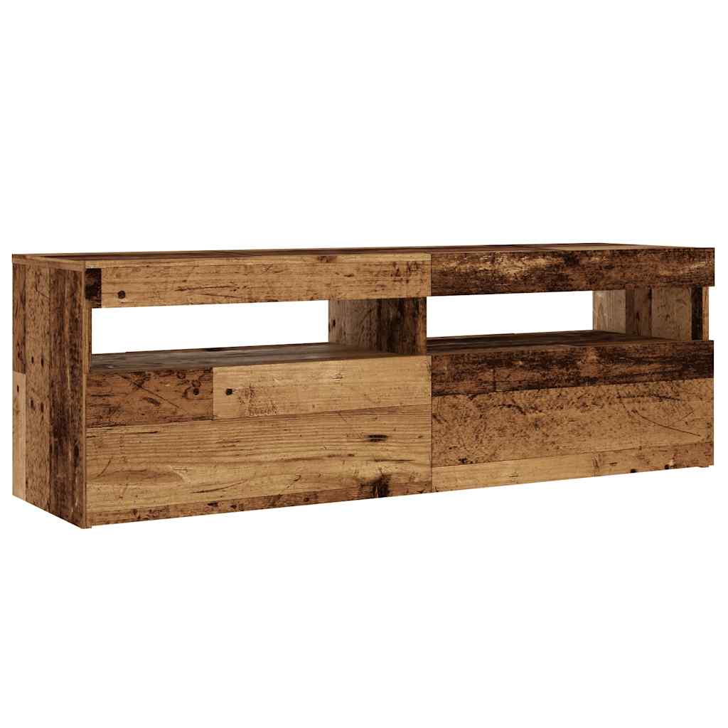 Televizoriaus spintelė su LED, medienos, 120x35x40cm, mediena