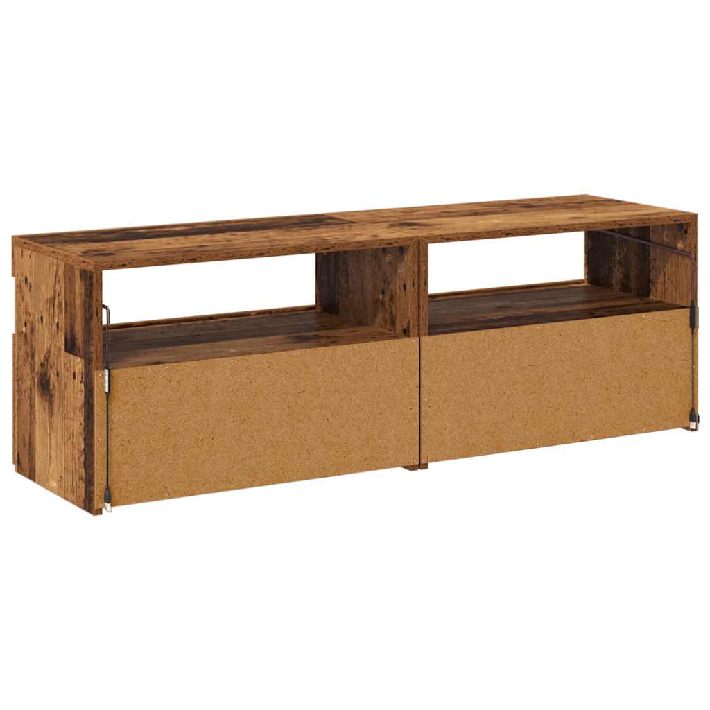 Televizoriaus spintelės su LED, 2vnt., medienos, mediena