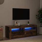 Televizoriaus spintelė su LED, medienos, 120x35x40cm, mediena
