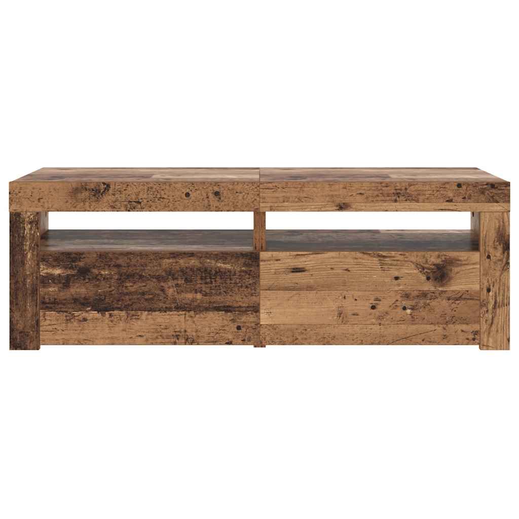 Televizoriaus spintelė su LED, medienos, 120x35x40cm, mediena