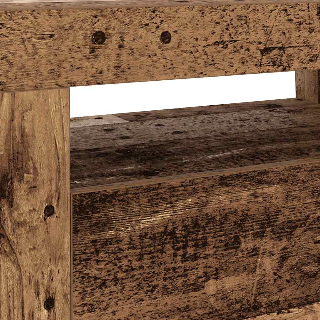 Televizoriaus spintelė su LED, medienos, 120x35x40cm, mediena