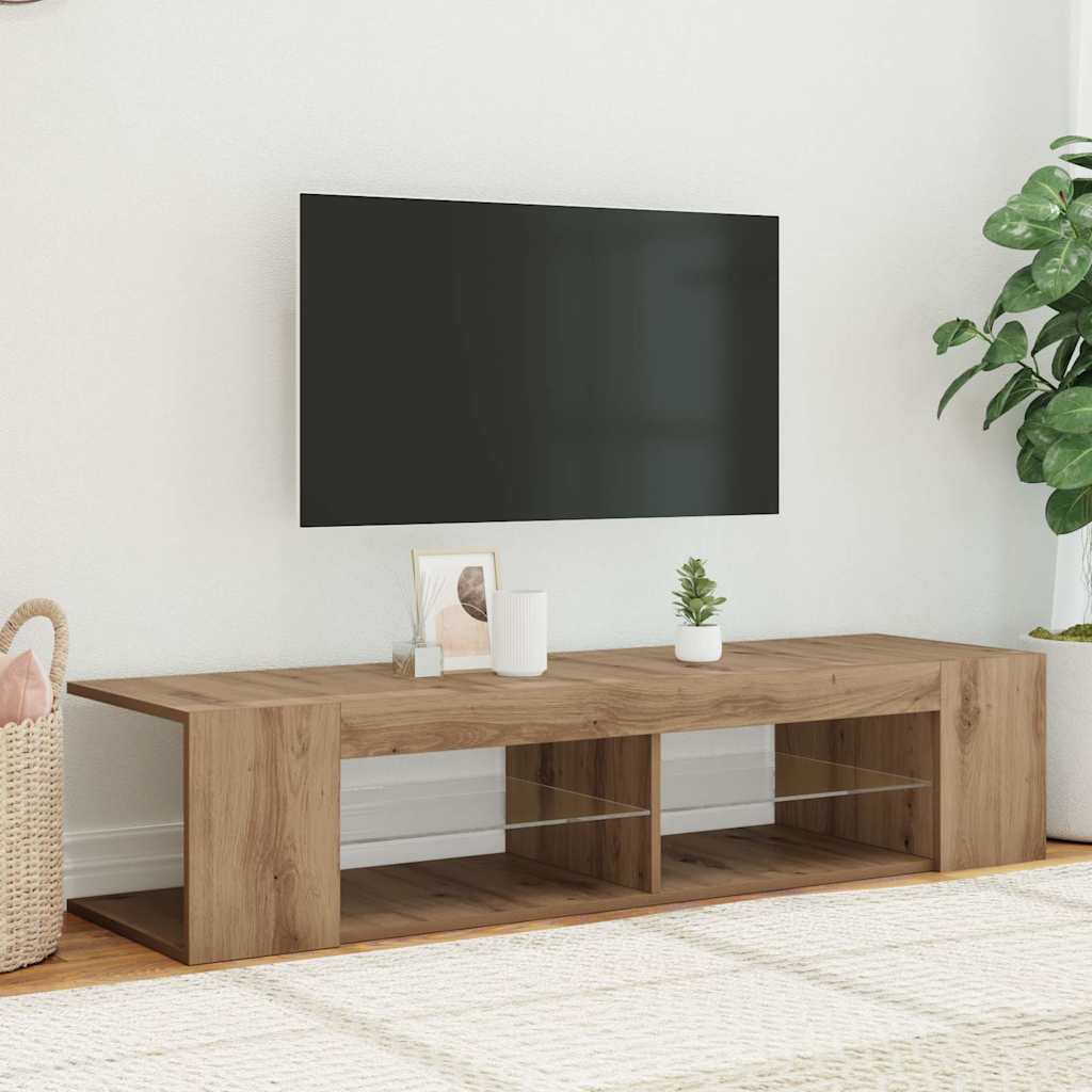 Televizoriaus spintelė su LED, artisano, 135x39x30cm, mediena