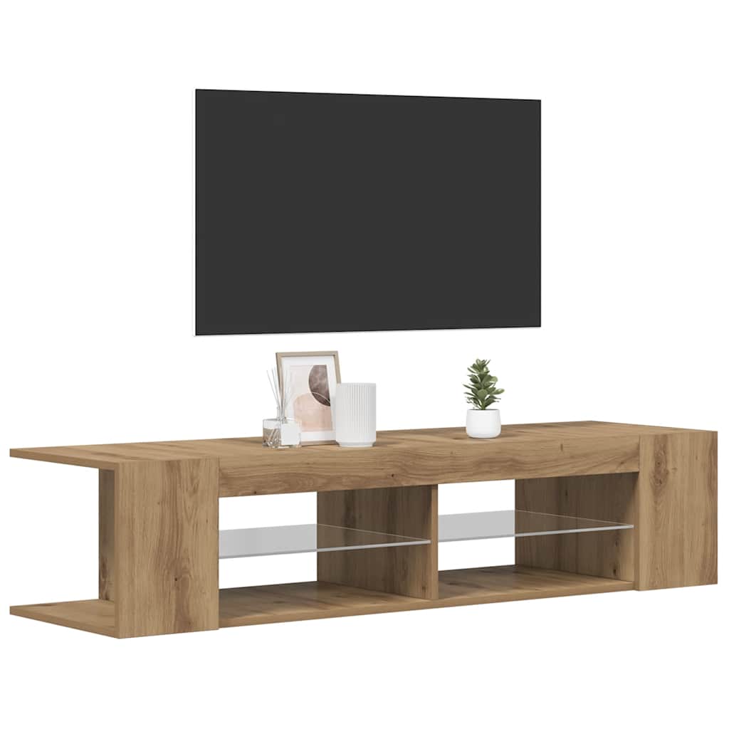 Televizoriaus spintelė su LED, artisano, 135x39x30cm, mediena