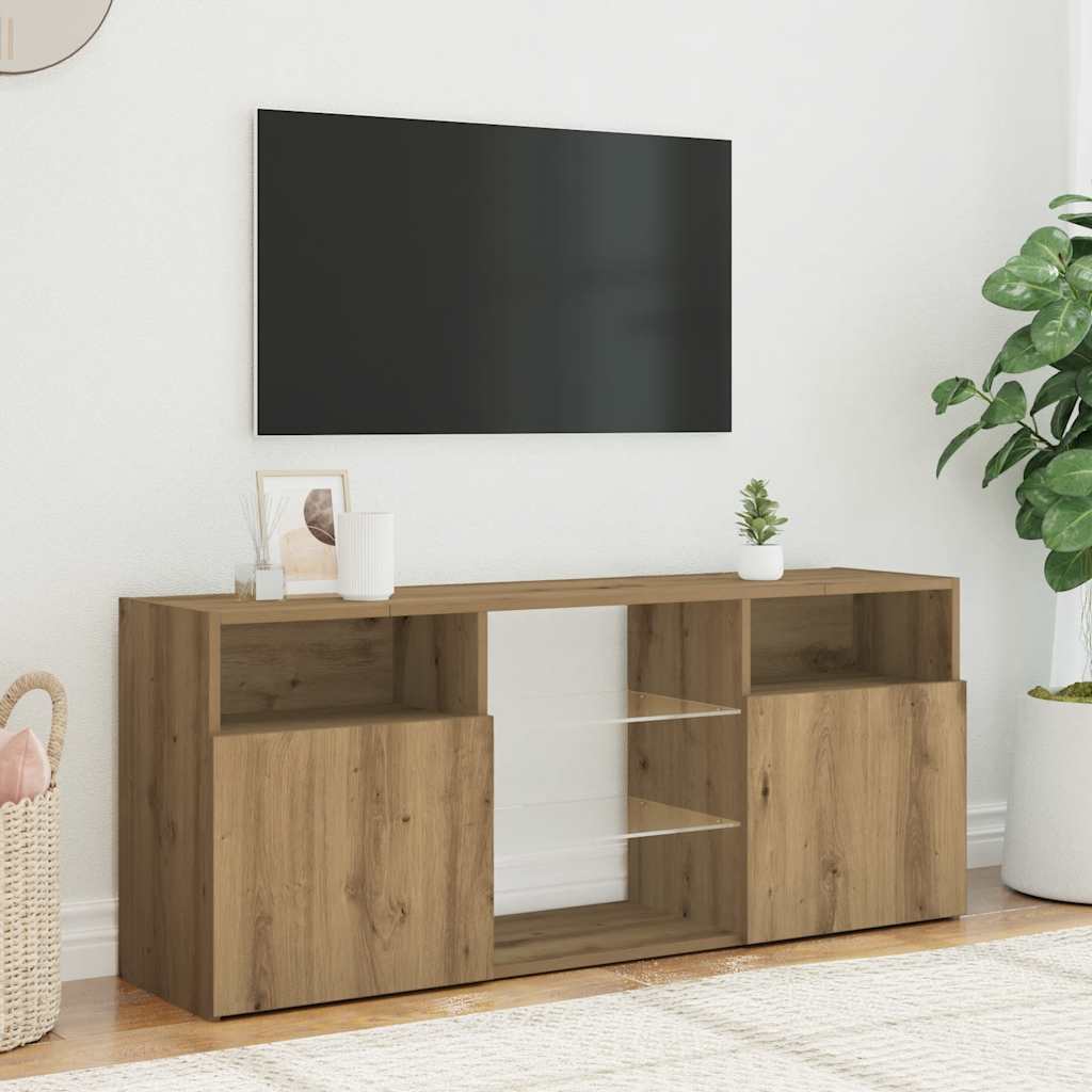 televizoriaus spintelė su LED lemputėmis Artisan ąžuolas