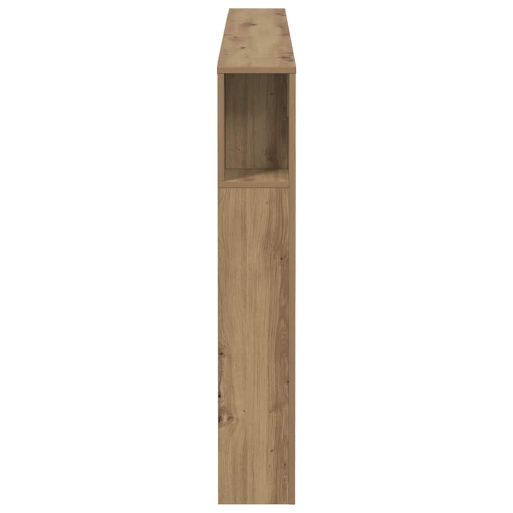 Spintelė galvūgaliu, ąžuolo spalvos, 160x18,5x103,5 cm, inžinerinė mediena