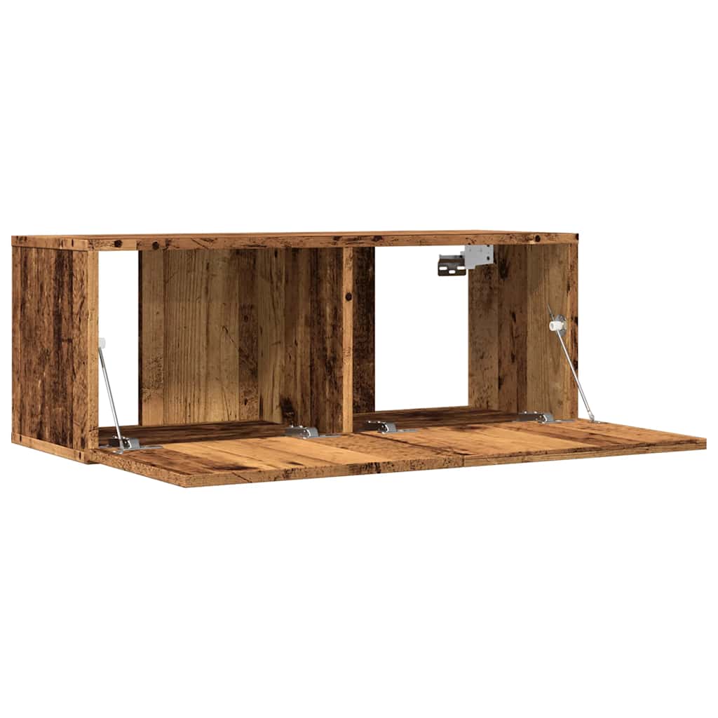 Sieninės TV spintelės, 2vnt., sendintos medienos, 80x30x30cm
