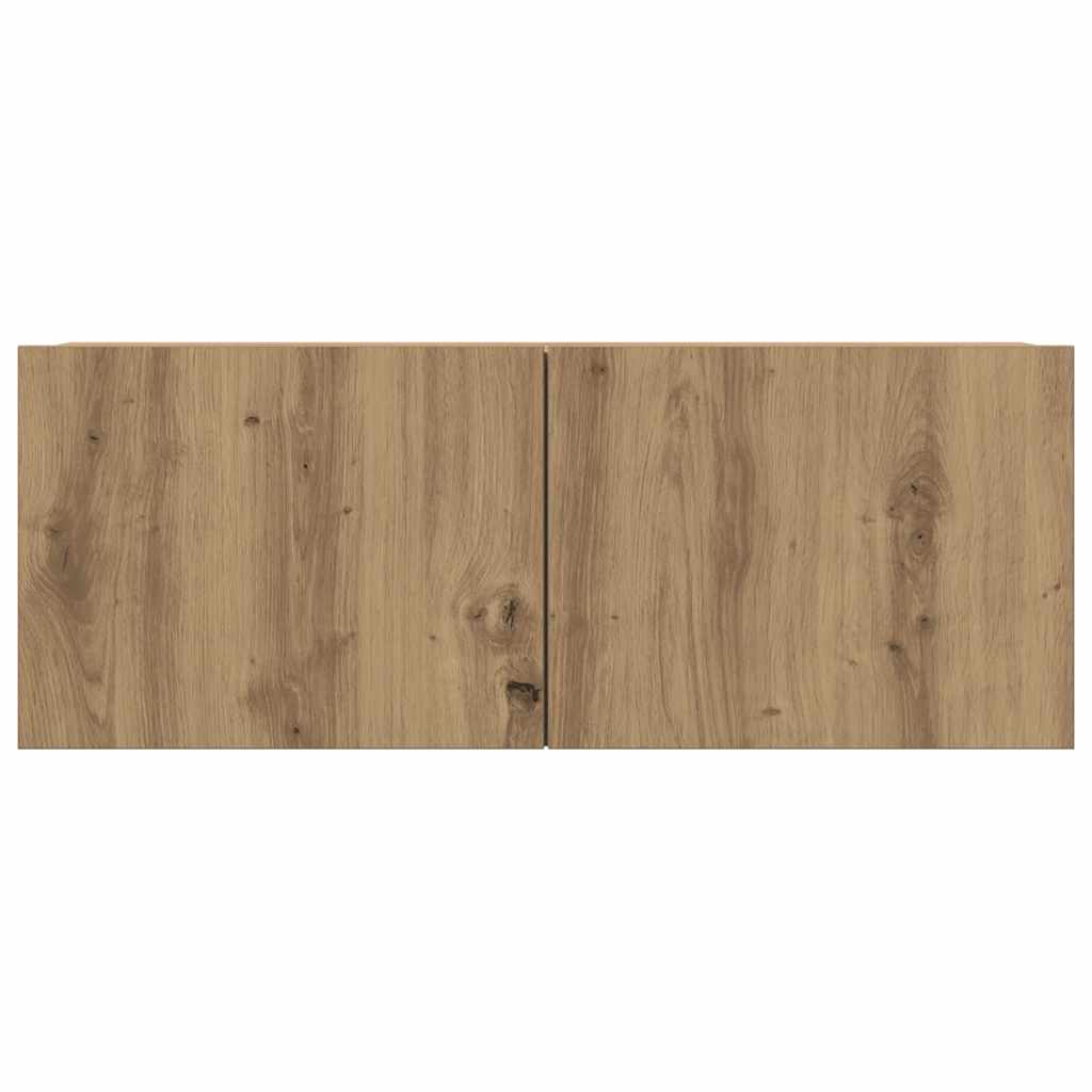 Sieninės TV spintelės, 2vnt., artisano ąžuolo, 80x30x30cm