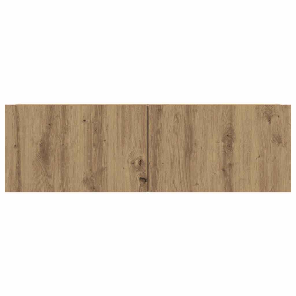 Sieninės TV spintelės, 2vnt., artisano ąžuolo, 100x30x30cm
