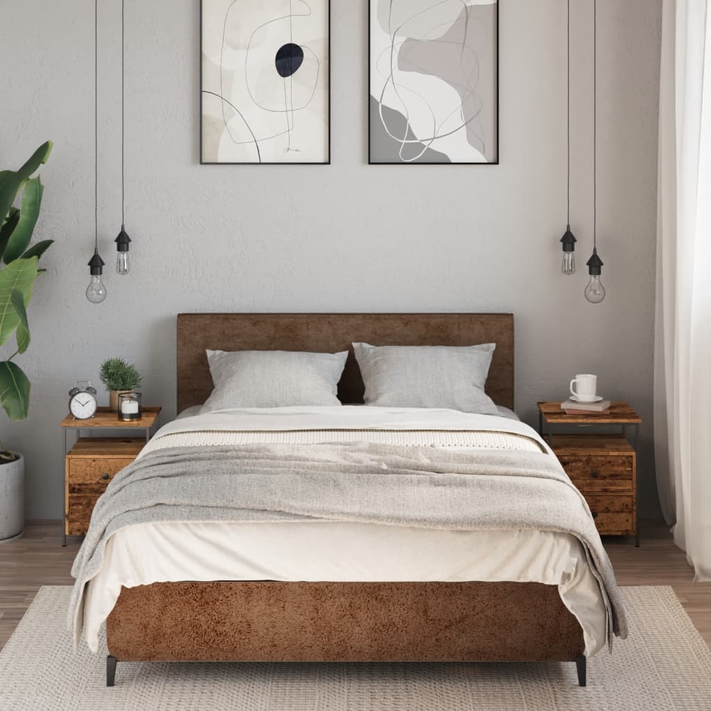 Naktinės spintelės, 2vnt., medienos, 34x35,5x50cm, mediena