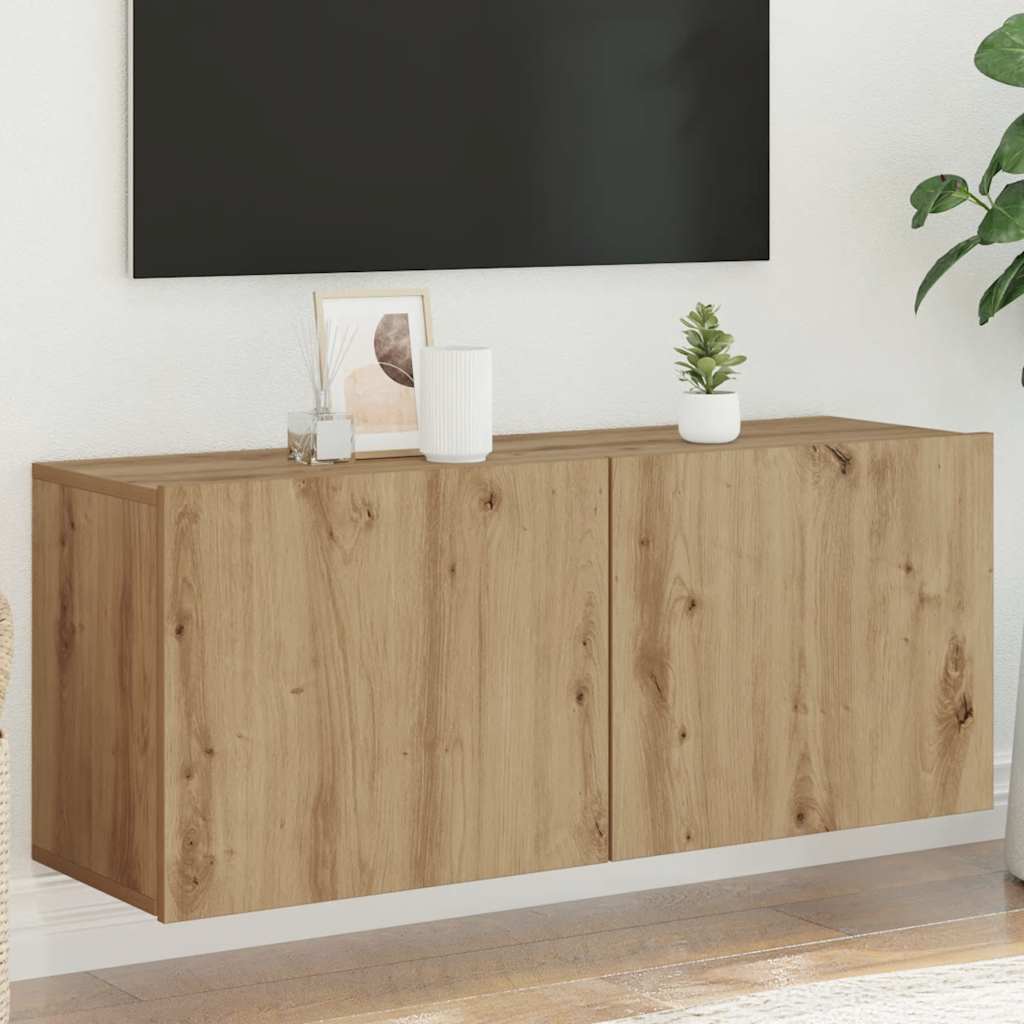 televizoriaus spintelė Sieninė Artisan ąžuolas 100x30x41 cm
