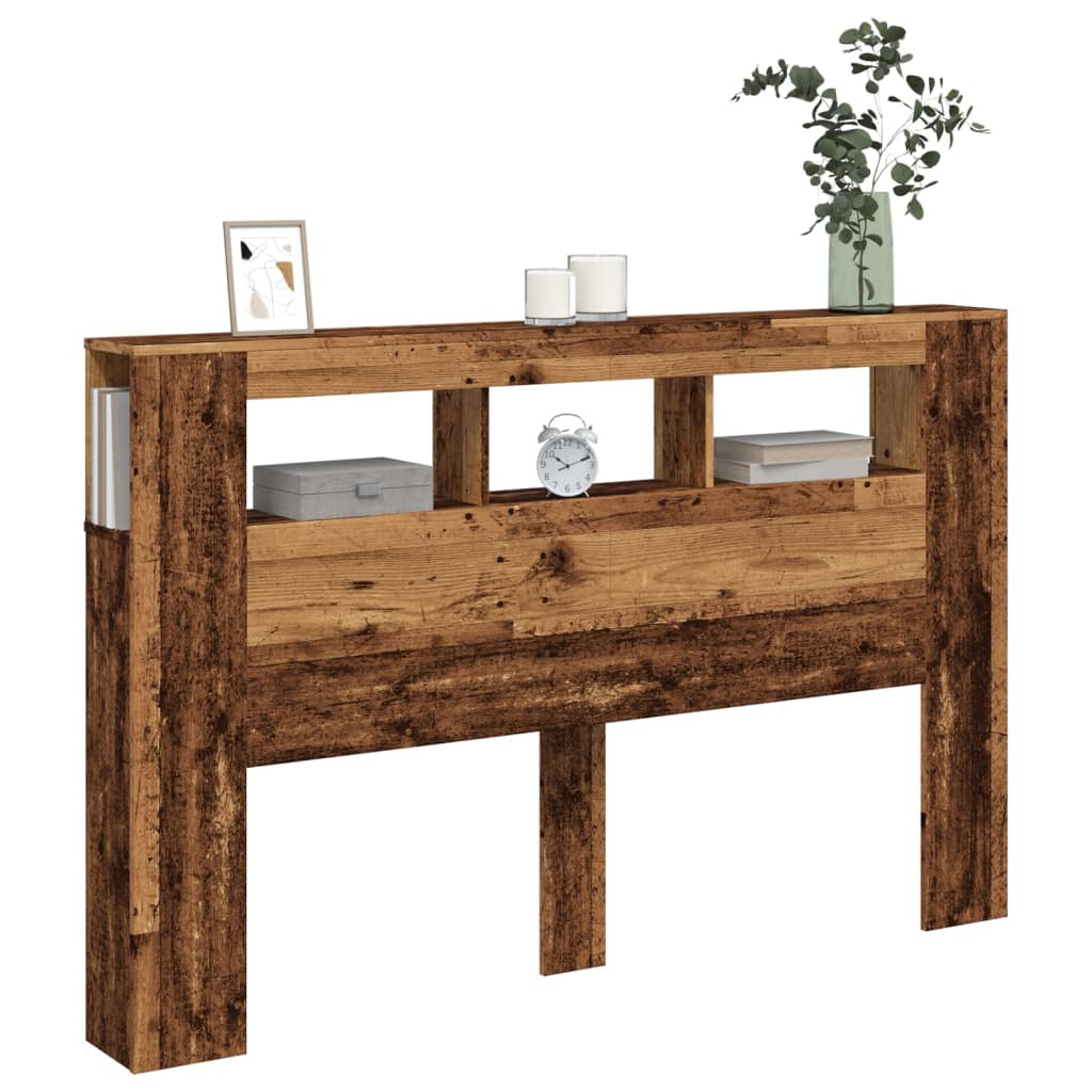 LED galvūgalis, medienos, 160x18,5x103,5cm, apdirbta mediena