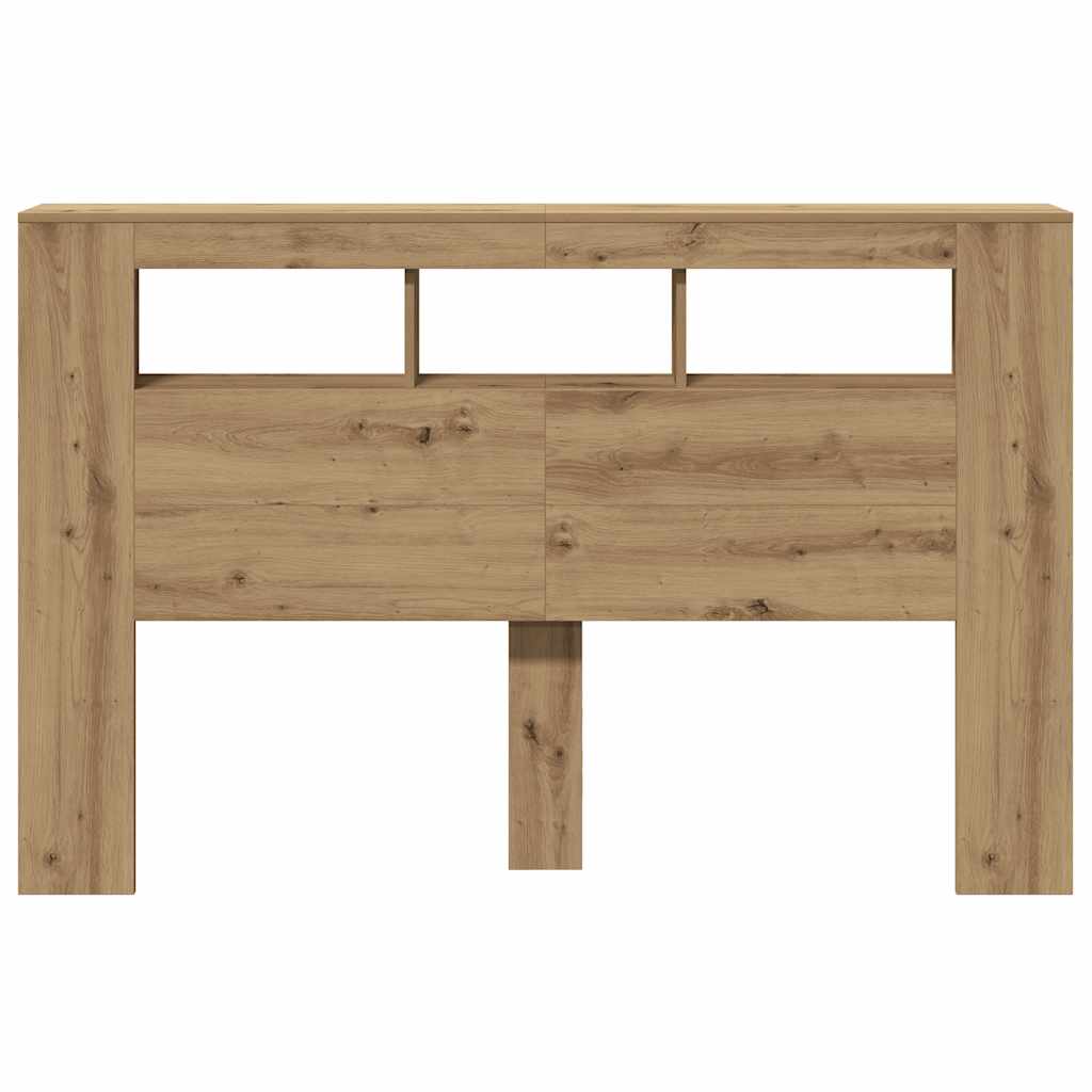 LED galvūgalis, artisano ąžuolo, 160x18,5x103,5cm, mediena