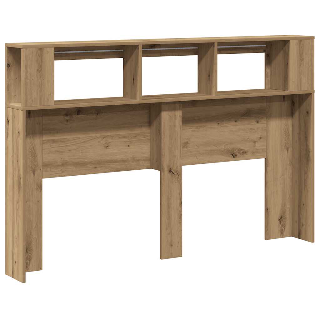 LED galvūgalis, artisano ąžuolo, 160x18,5x103,5cm, mediena