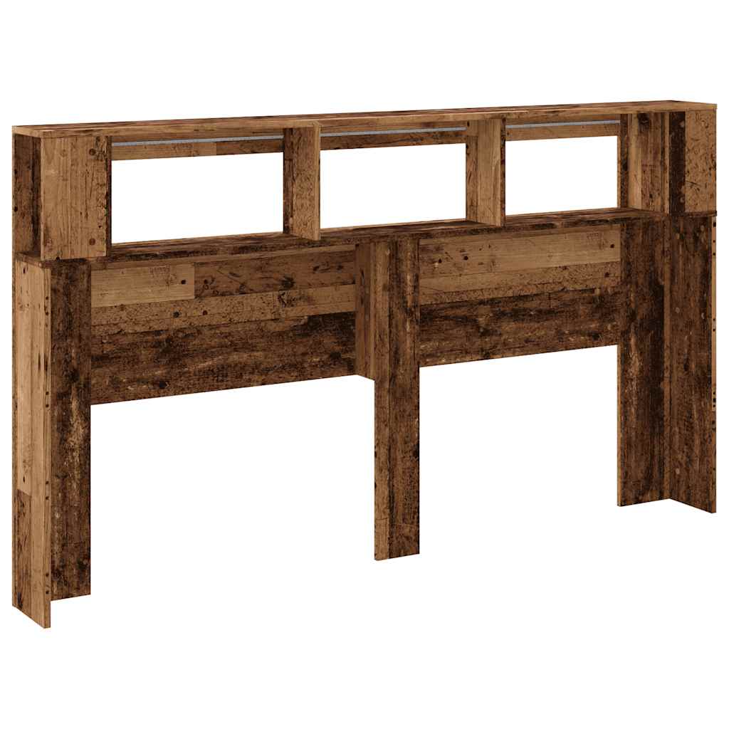 LED galvūgalis, medienos, 180x18,5x103,5cm, apdirbta mediena