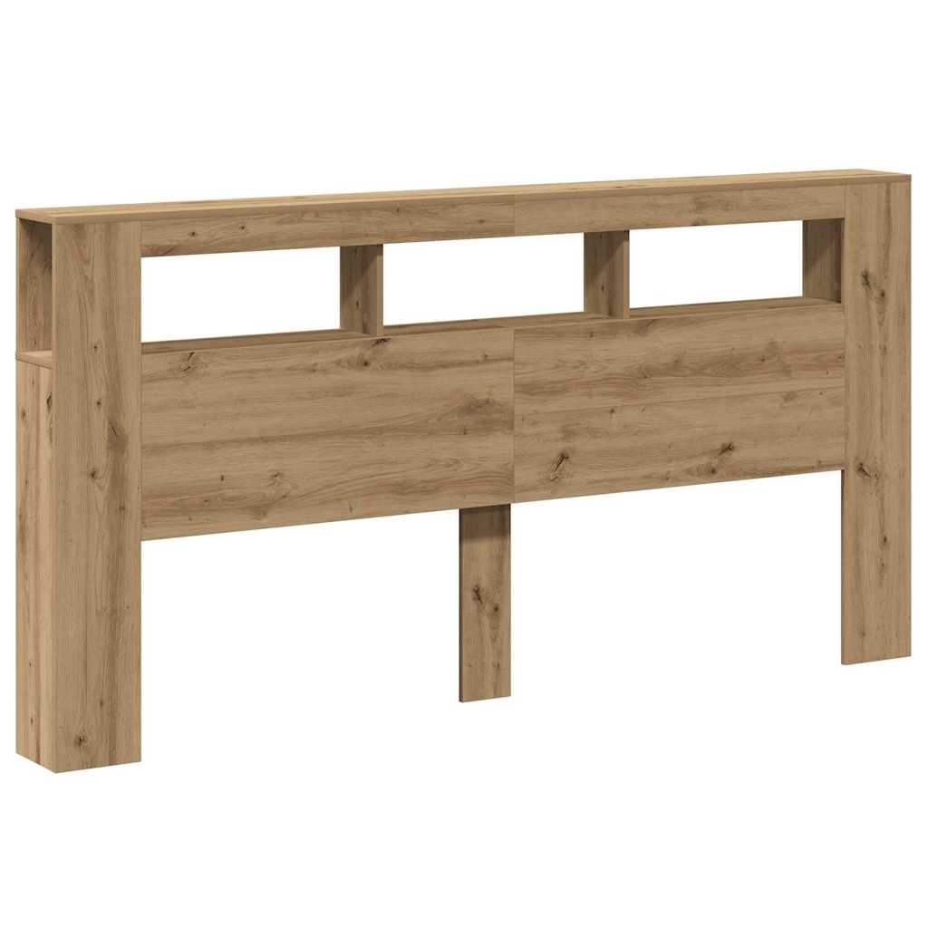 LED galvūgalis, artisano ąžuolo, 200x18,5x103,5cm, mediena