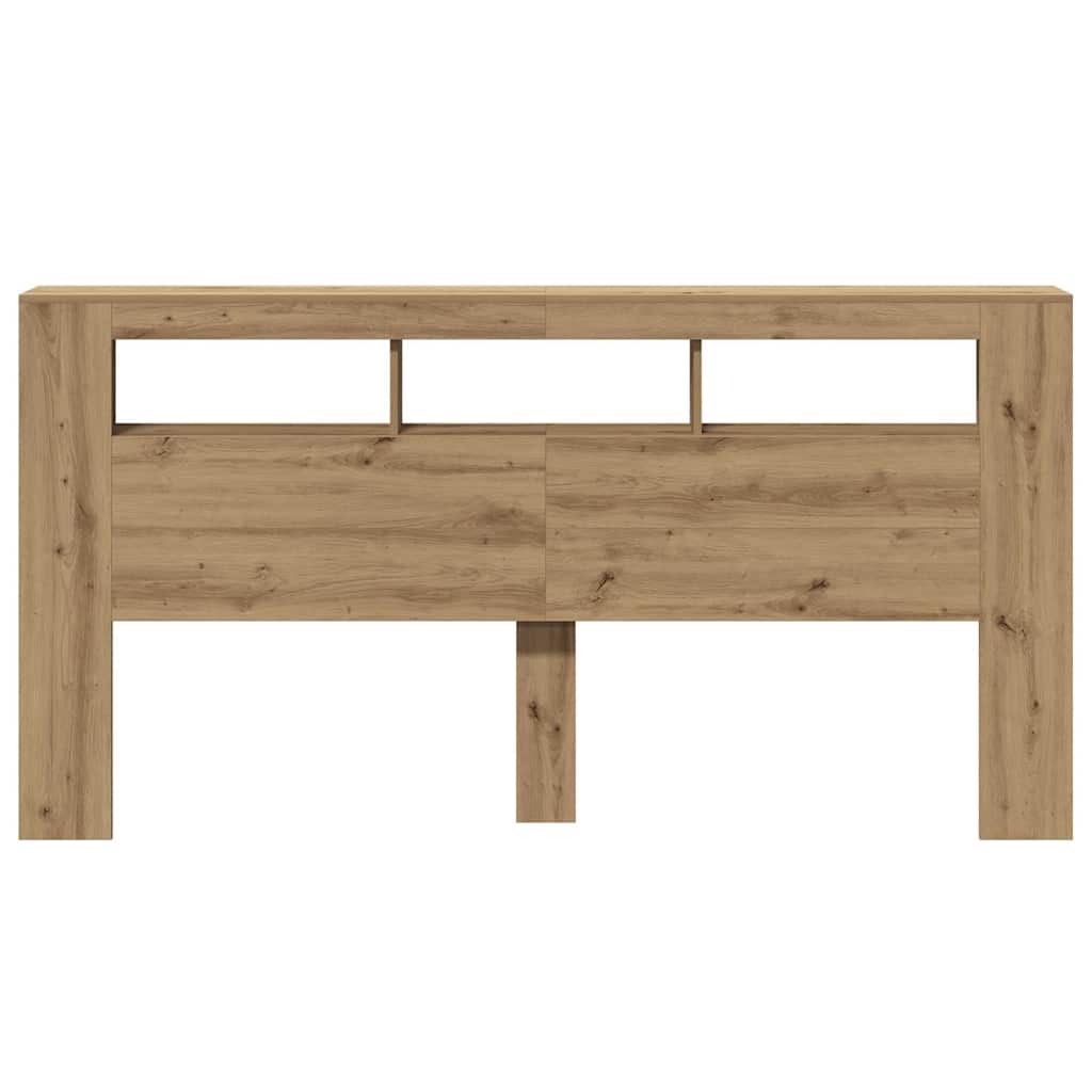 LED galvūgalis, artisano ąžuolo, 200x18,5x103,5cm, mediena