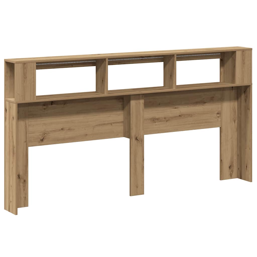 LED galvūgalis, artisano ąžuolo, 200x18,5x103,5cm, mediena