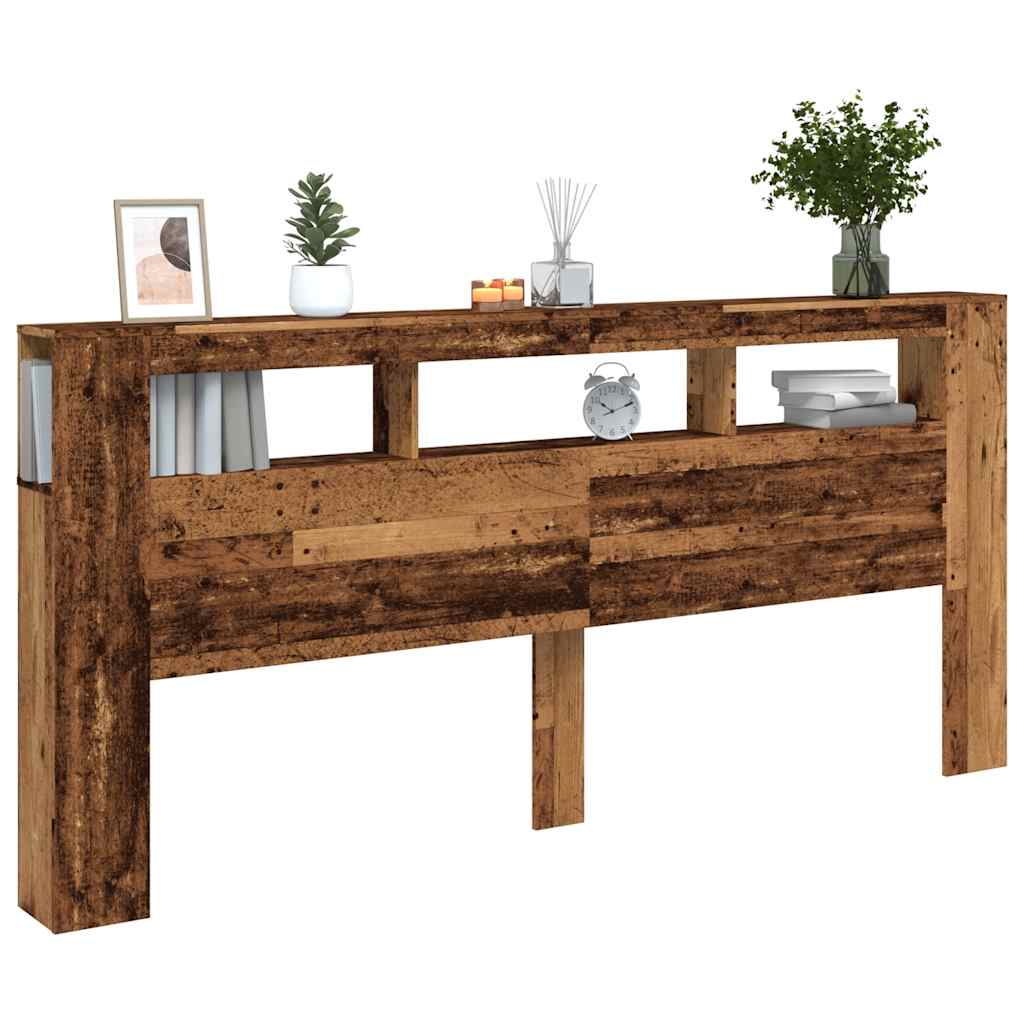 LED galvūgalis, medienos, 220x18,5x103,5cm, apdirbta mediena