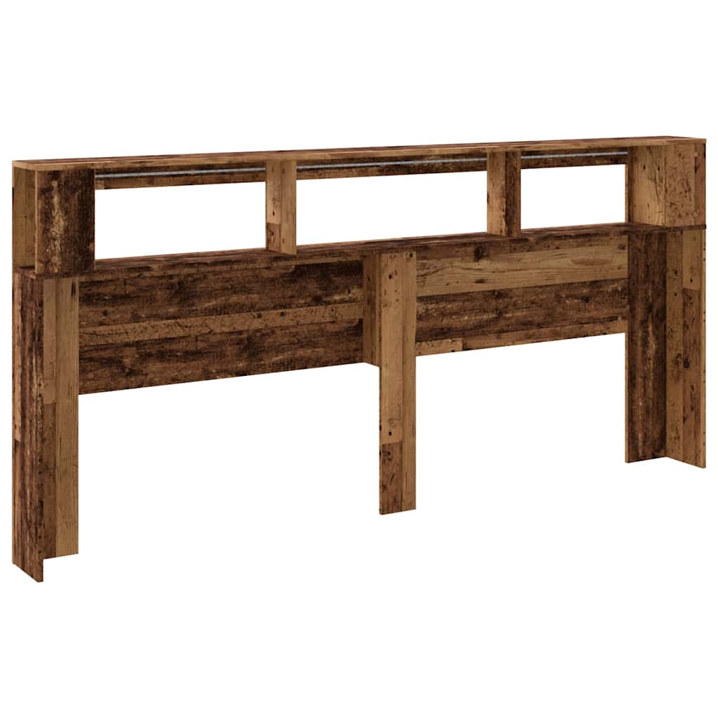 LED galvūgalis, medienos, 220x18,5x103,5cm, apdirbta mediena