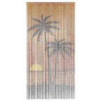 Vabzdžių durų užuolaidos, palmės spaudinys, 100x200cm, bambukas