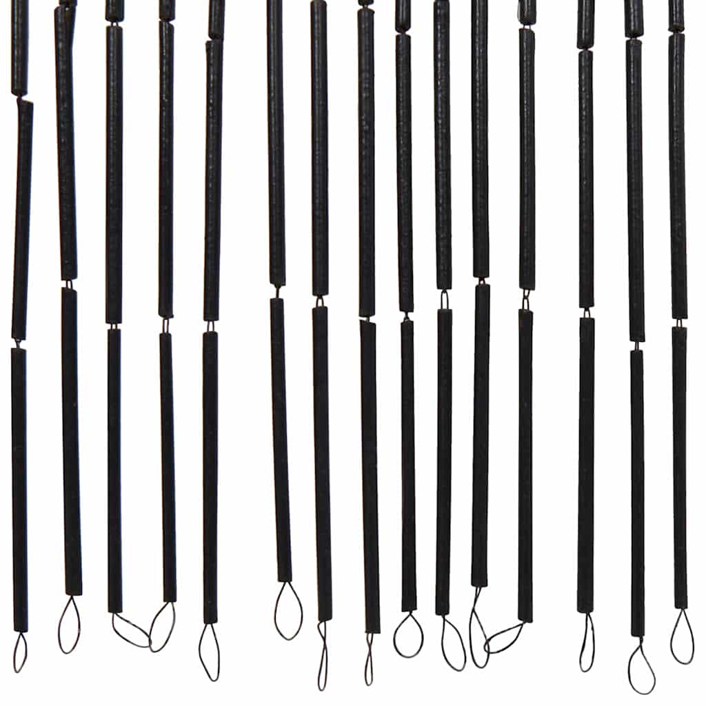 Vabzdžių durų užuolaidos, palmės spaudinys, 100x200cm, bambukas