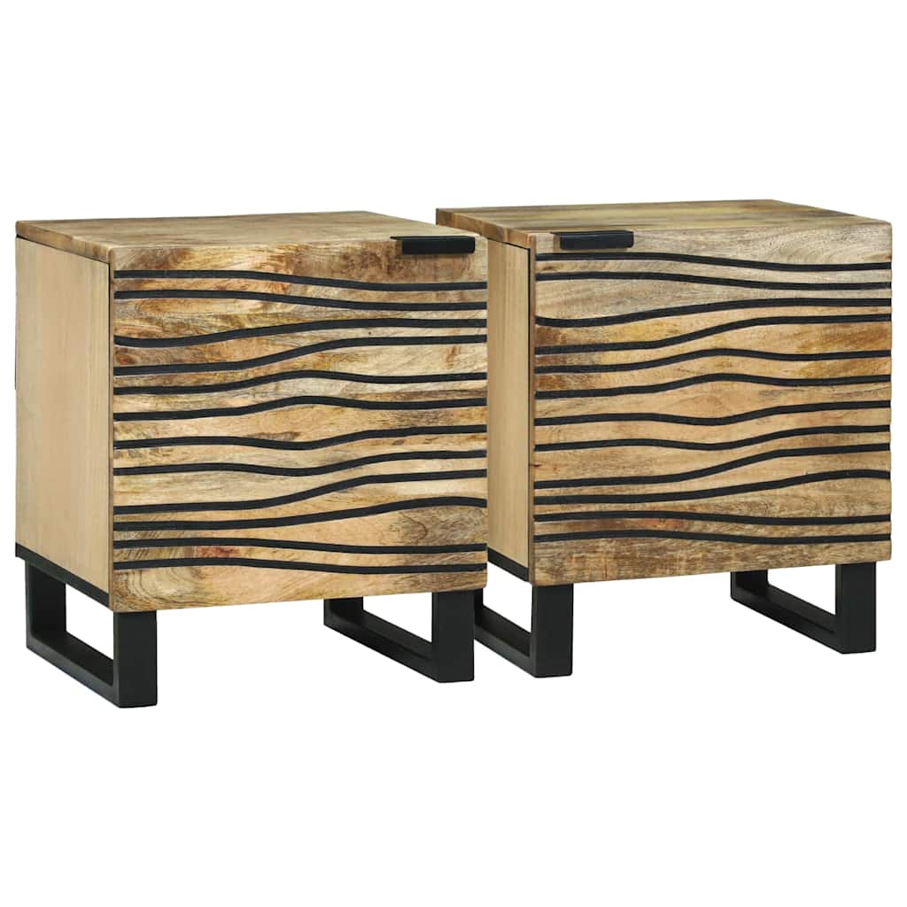 Šalia lovos spintelė 2 pcs Ruda 40 x 33 x 46 cm