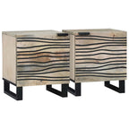 Naktiniai staliukai 2 pcs Natūrali 40 x 33 x 46 cm