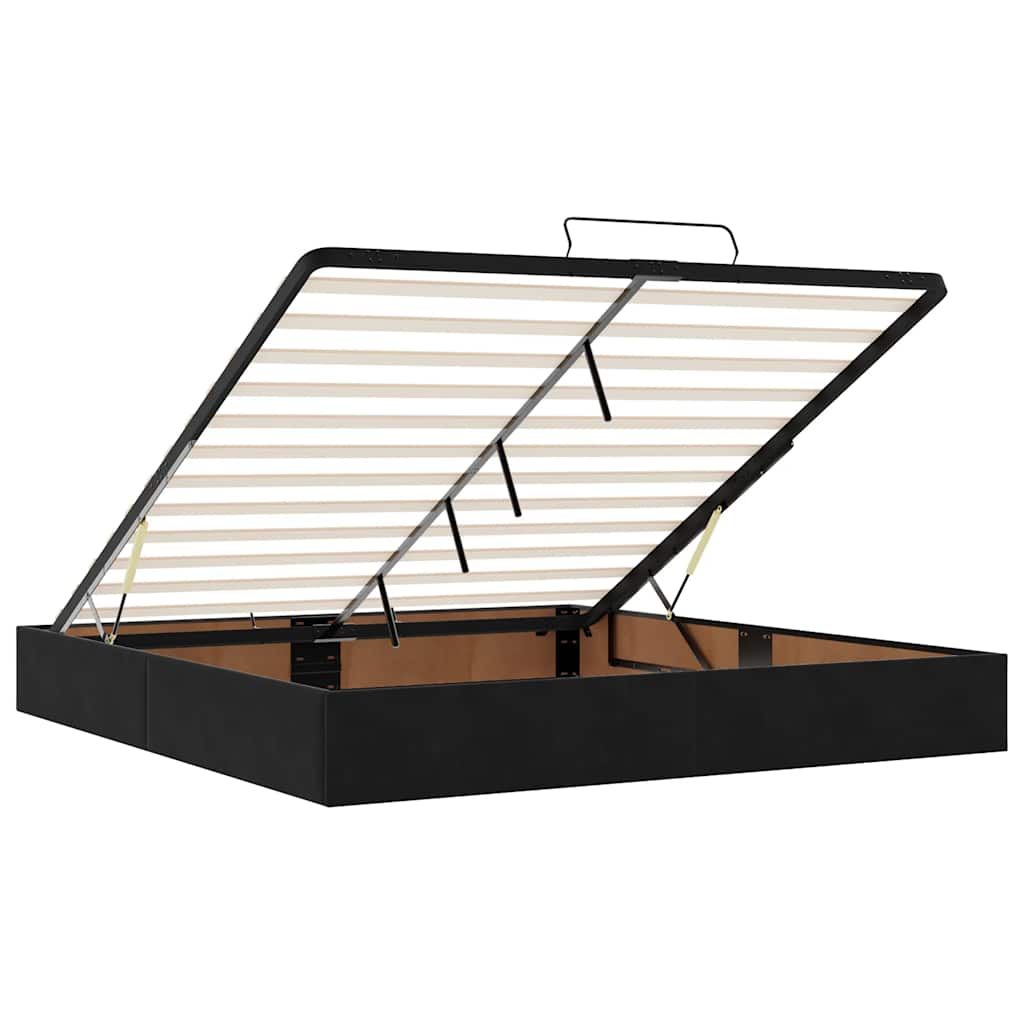 Osmanų lovos rėmas be čiužinio Juodas 180x200 cm Velvet