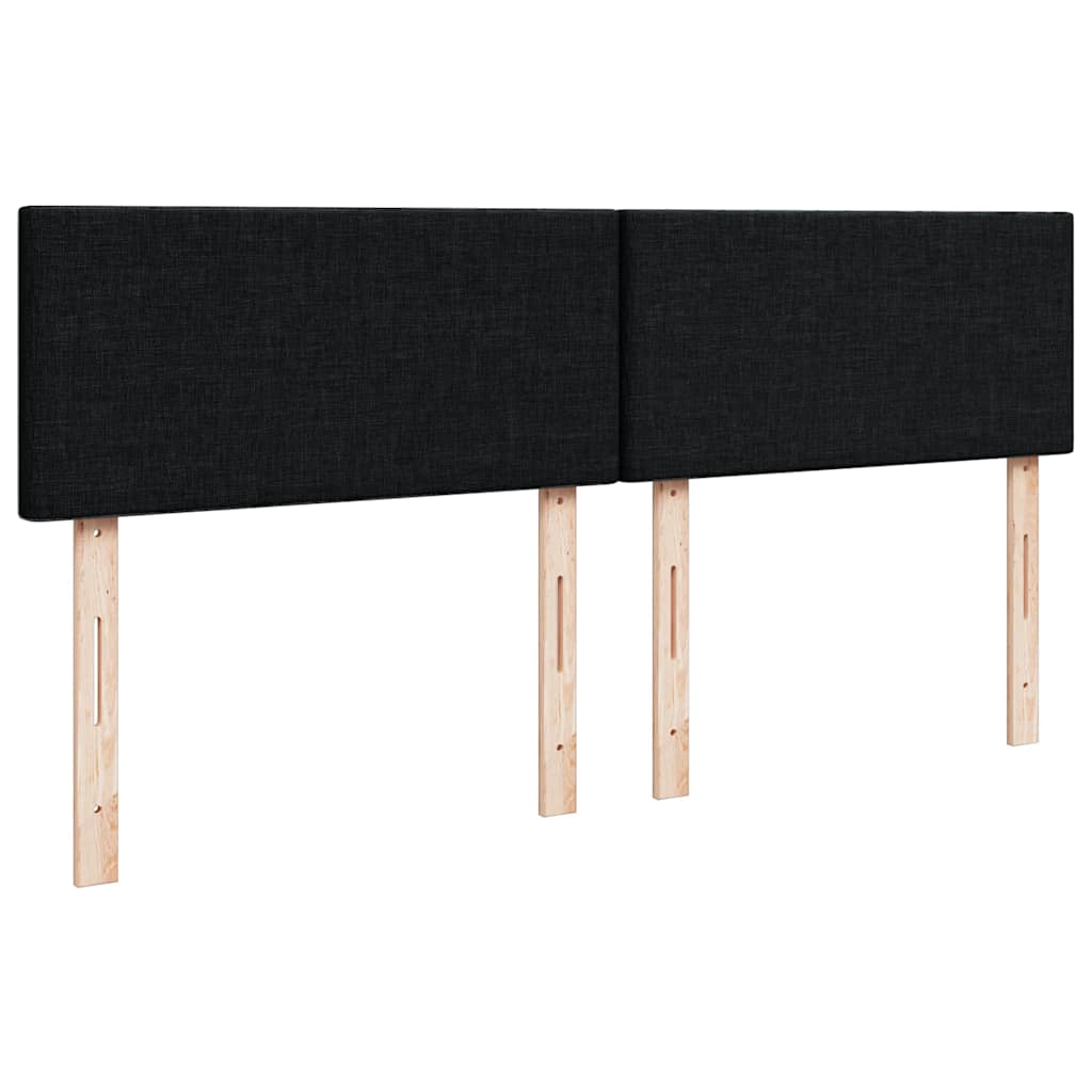 Osmanų lova su čiužiniu ir LED lemputėmis juodas 140x200 cm