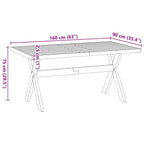 valgomojo stalas NOAIN X formos kojos 160x90x75 cm