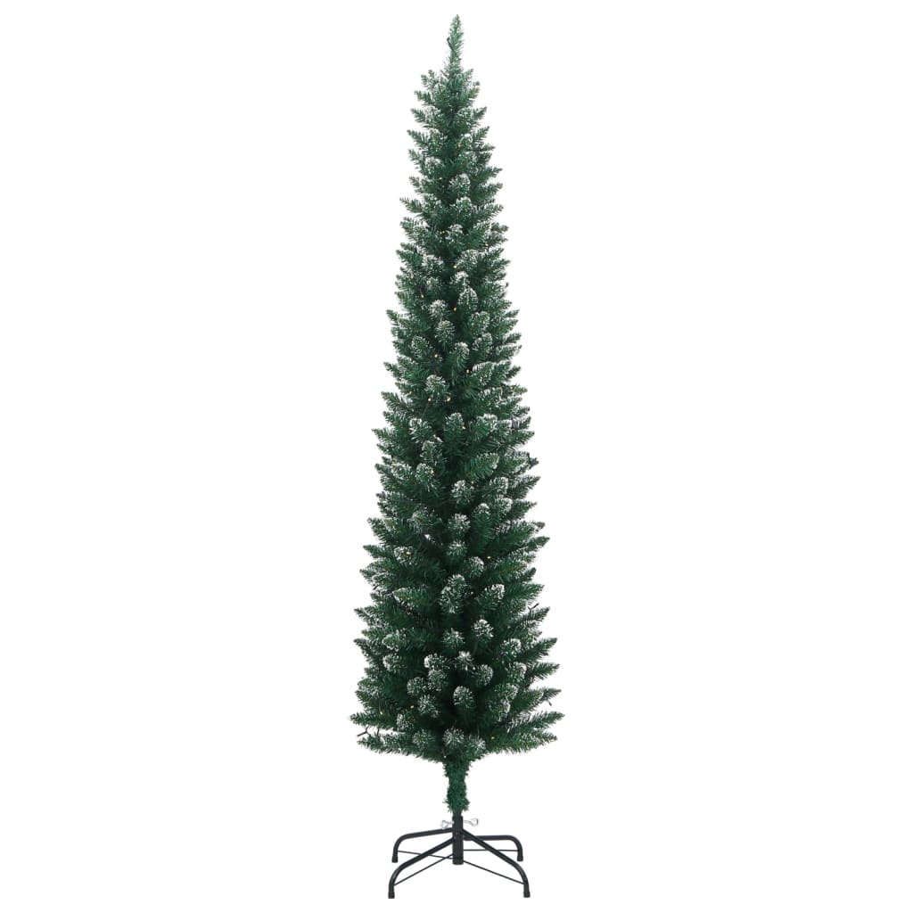 Dirbtinė siaura Kalėdų eglutė, 150 LED, 120cm