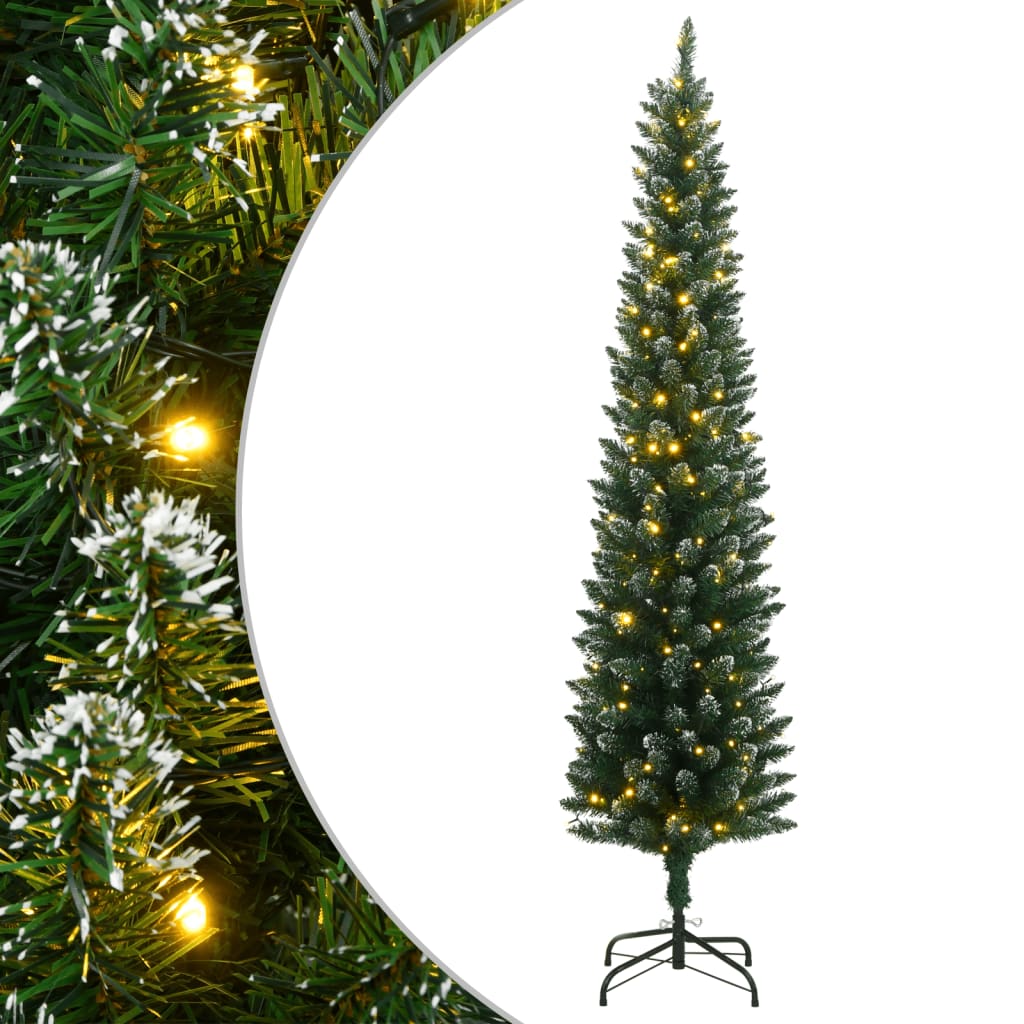 Dirbtinė siaura Kalėdų eglutė, 300 LED, 240cm