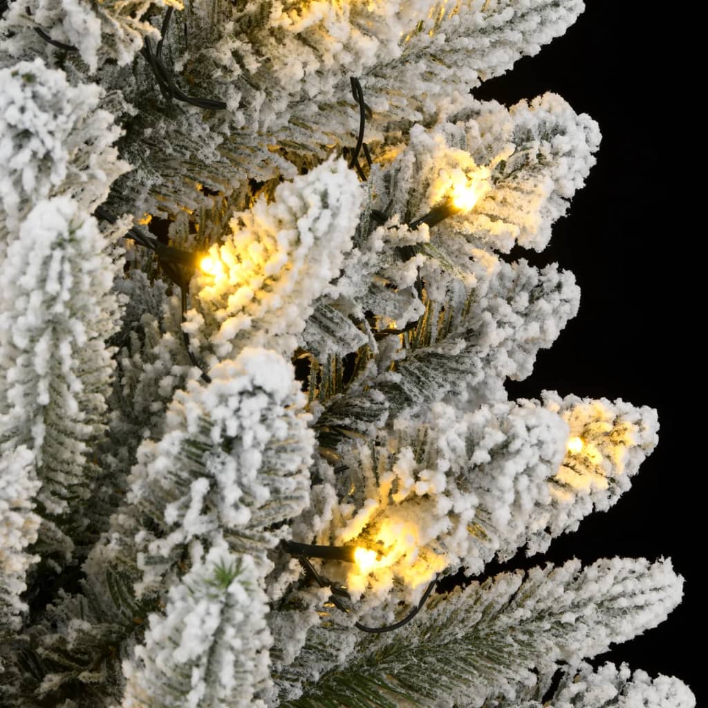 vidaXL Dirbtinė Kalėdų eglutė su 150 LED lempučių ir sniegu, 120cm