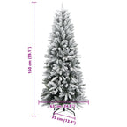 Dirbtinė Kalėdų eglutė su 150 LED lempučių ir sniegu, 150cm